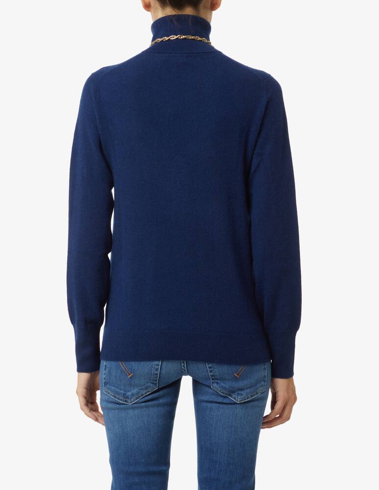 rinascente Pure Cashmere Ribbed long sleeves turtleneck - Blue