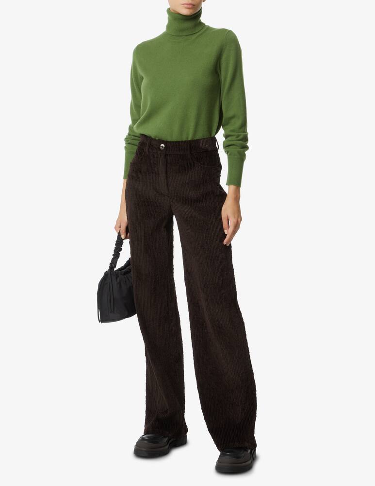 rinascente Pure Cashmere Ribbed long sleeves turtleneck - Green