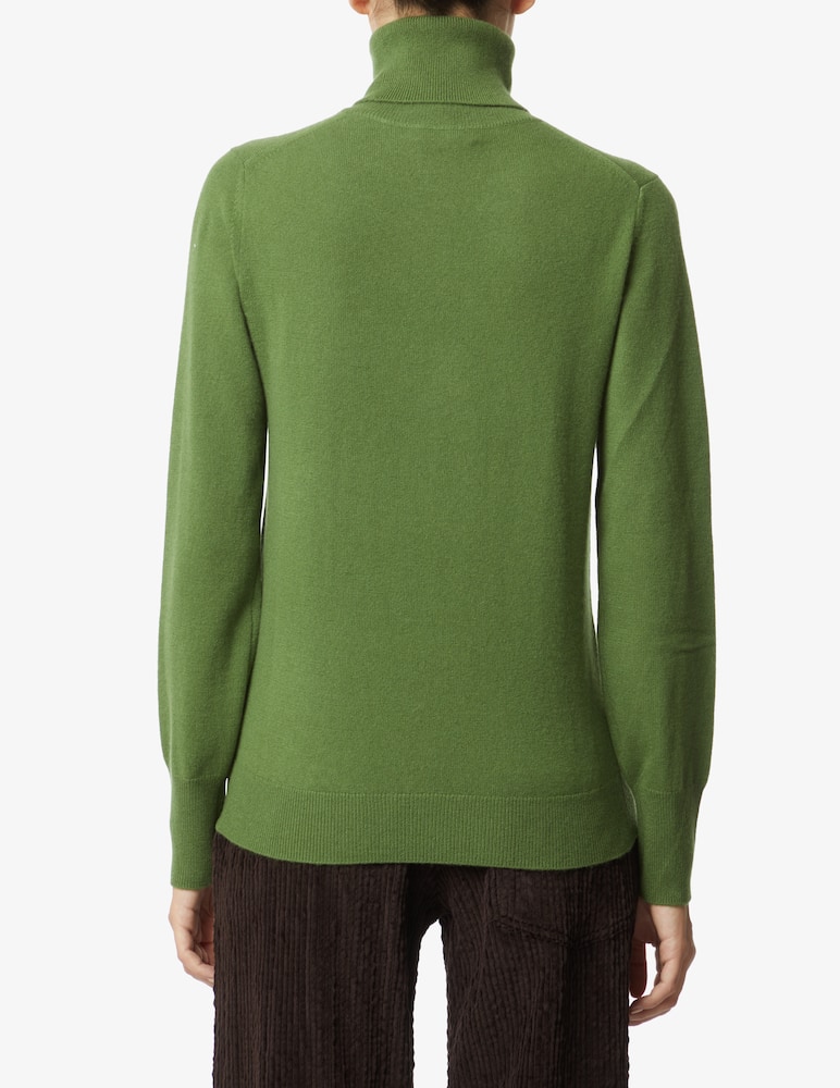 rinascente Pure Cashmere Ribbed long sleeves turtleneck - Green
