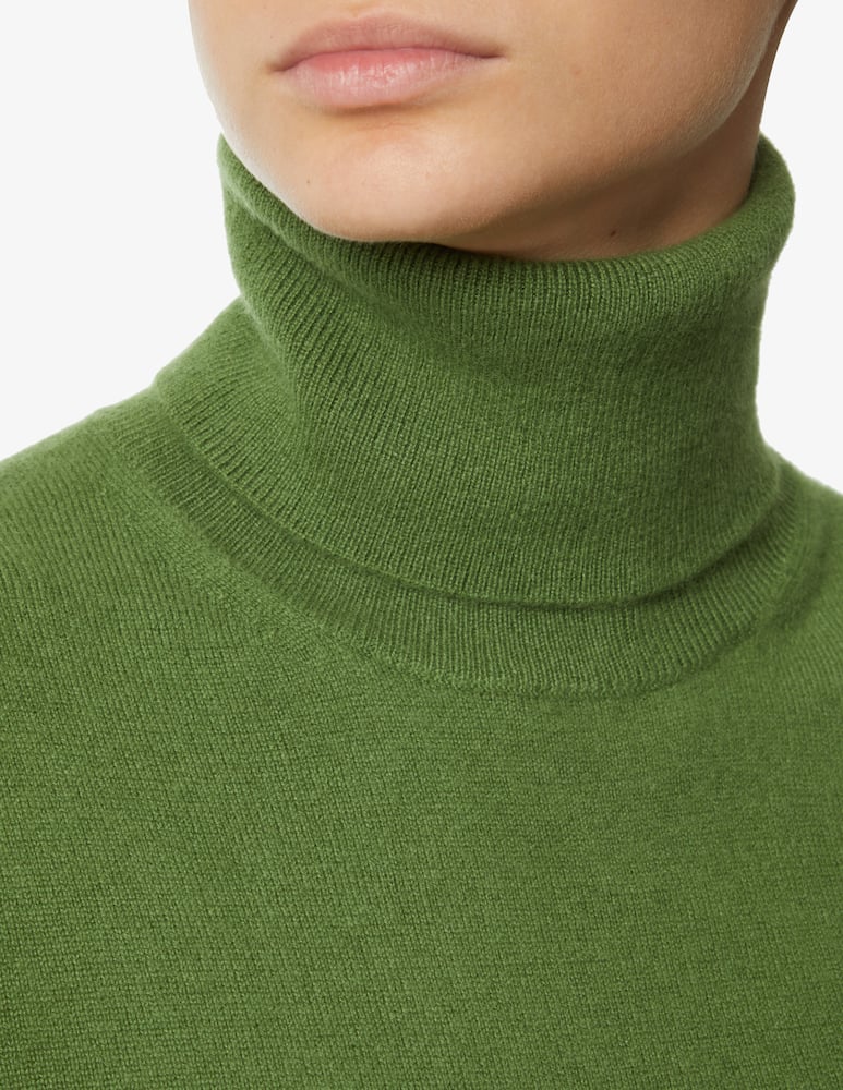 rinascente Pure Cashmere Ribbed long sleeves turtleneck - Green