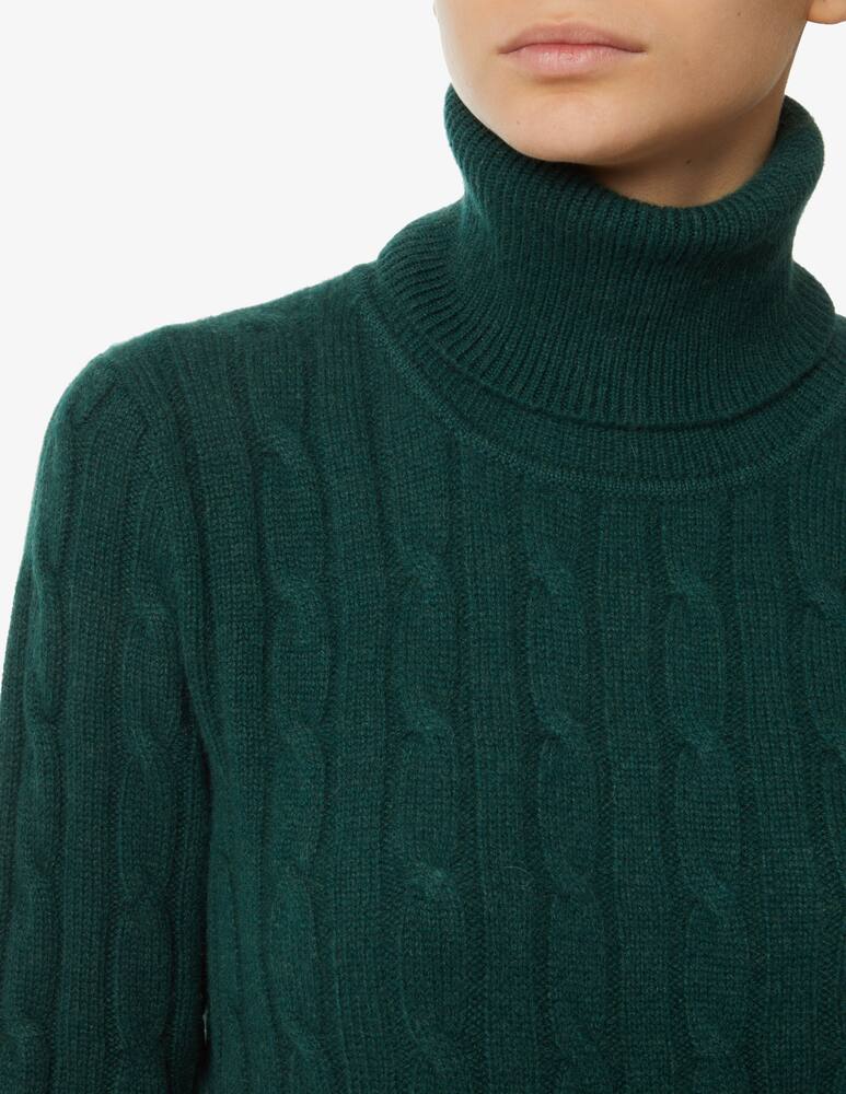 rinascente Pure Cashmere Turtleneck braid - Green
