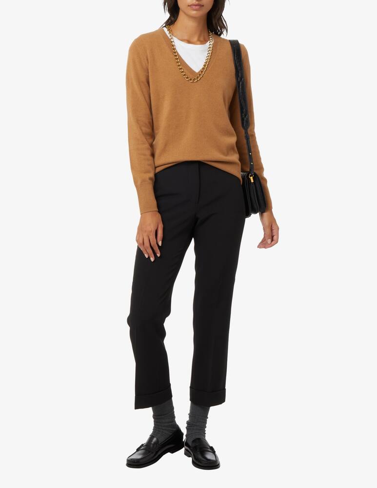 rinascente Pure Cashmere Long sleeved v neck jumper - Brown