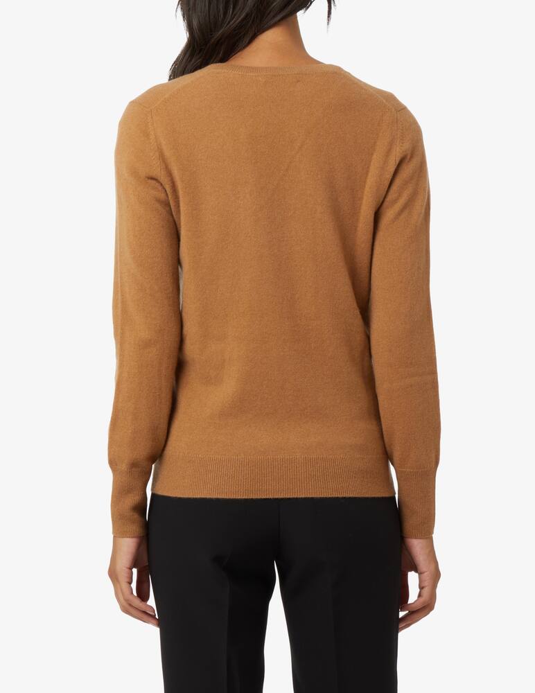 rinascente Pure Cashmere Long sleeved v neck jumper - Brown