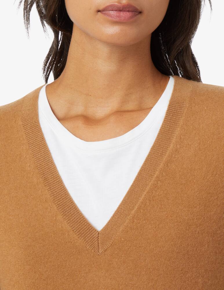 rinascente Pure Cashmere Long sleeved v neck jumper - Brown