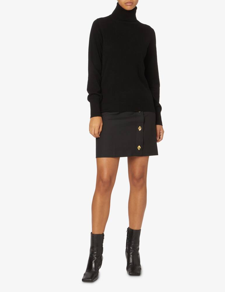 rinascente Pure Cashmere Ribbed long sleeves turtleneck - Black