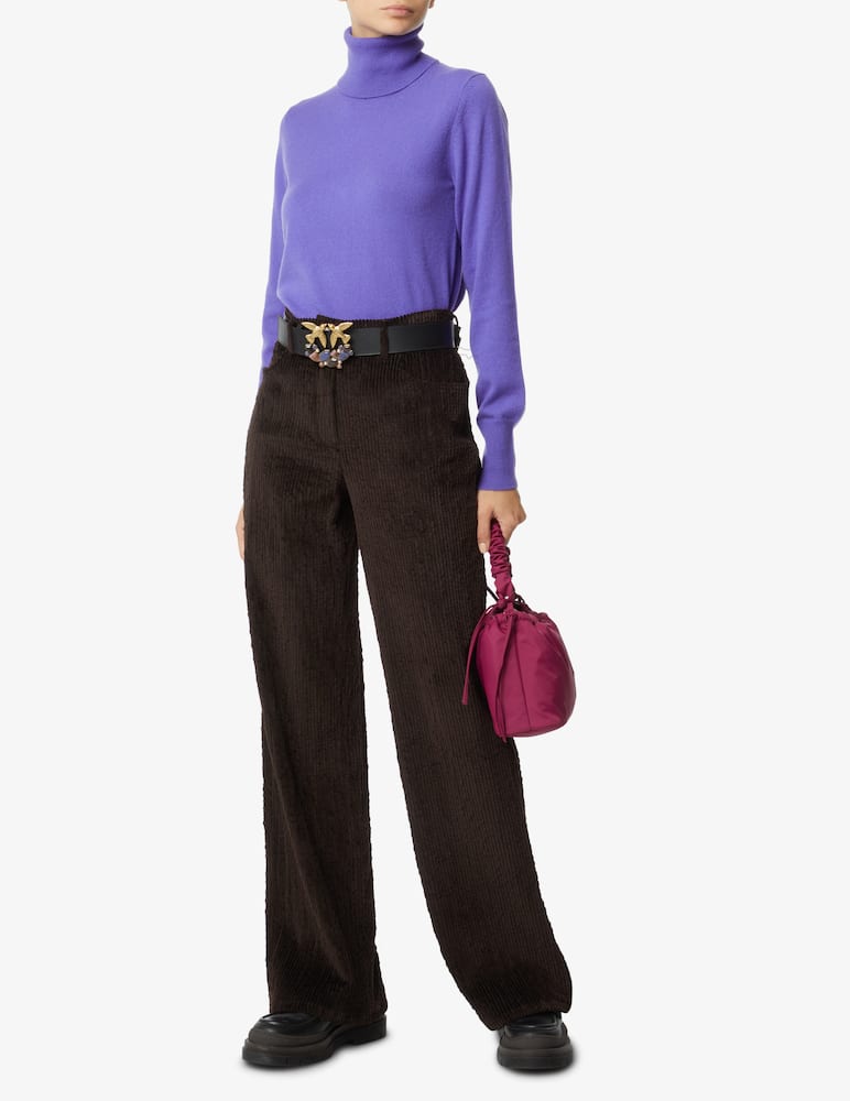 rinascente Pure Cashmere Dolce vita manica lunga con costine - Viola