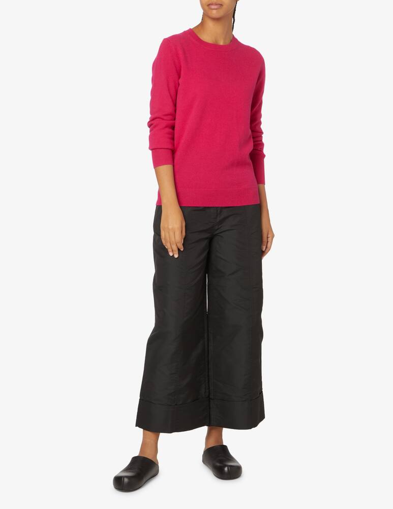 rinascente Pure Cashmere Ribbed crewneck long sleeves jumper  - Red