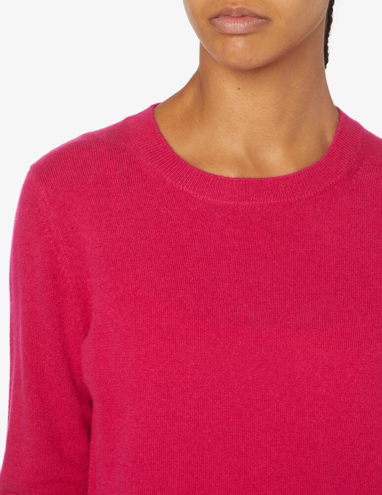 rinascente Pure Cashmere Ribbed crewneck long sleeves jumper  - Red
