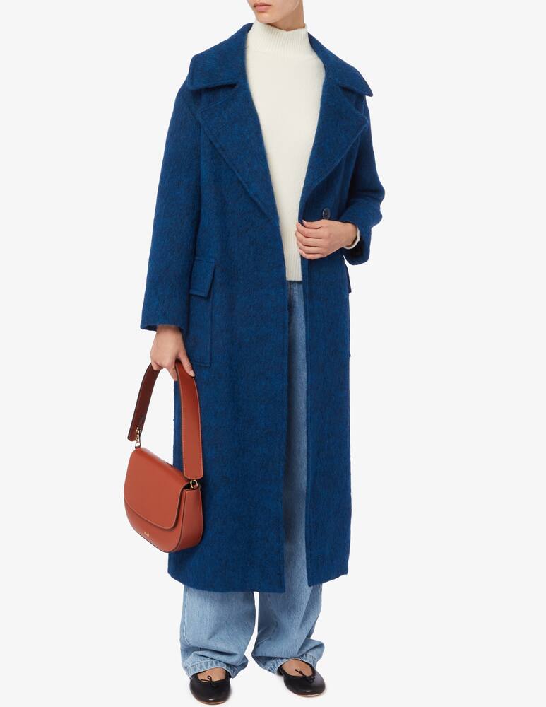 rinascente Face to Face Style Cappotto Dolly in mohair con cintura