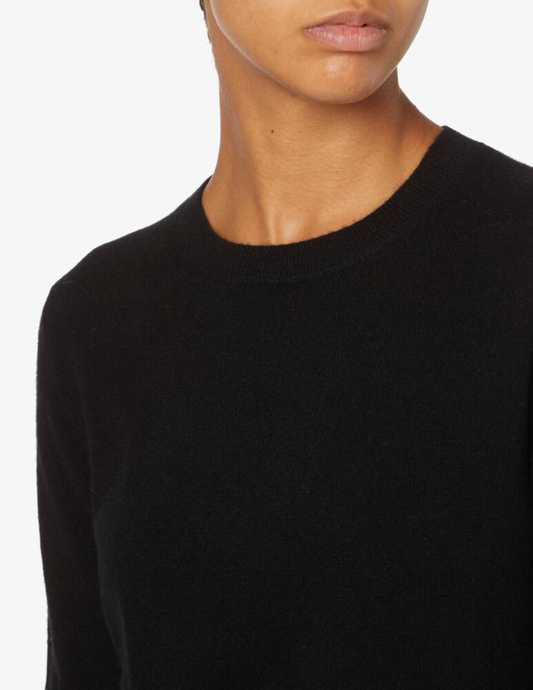 rinascente Pure Cashmere Ribbed crewneck long sleeves jumper  - Black