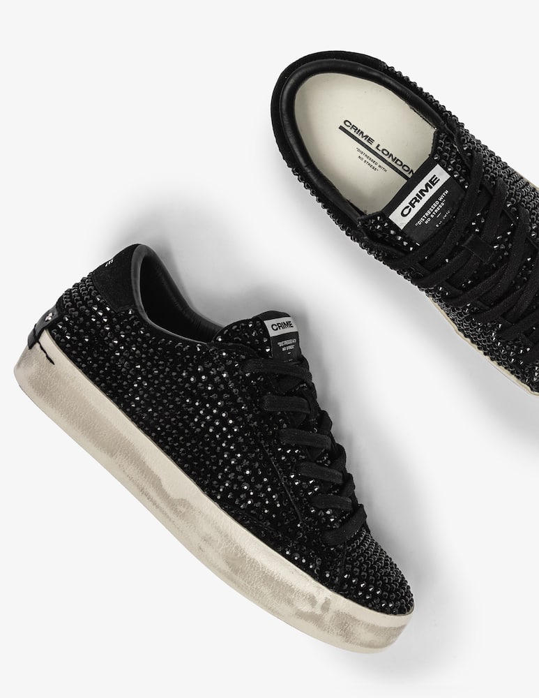 rinascente Crime London Sneakers con cristalli allover distressed