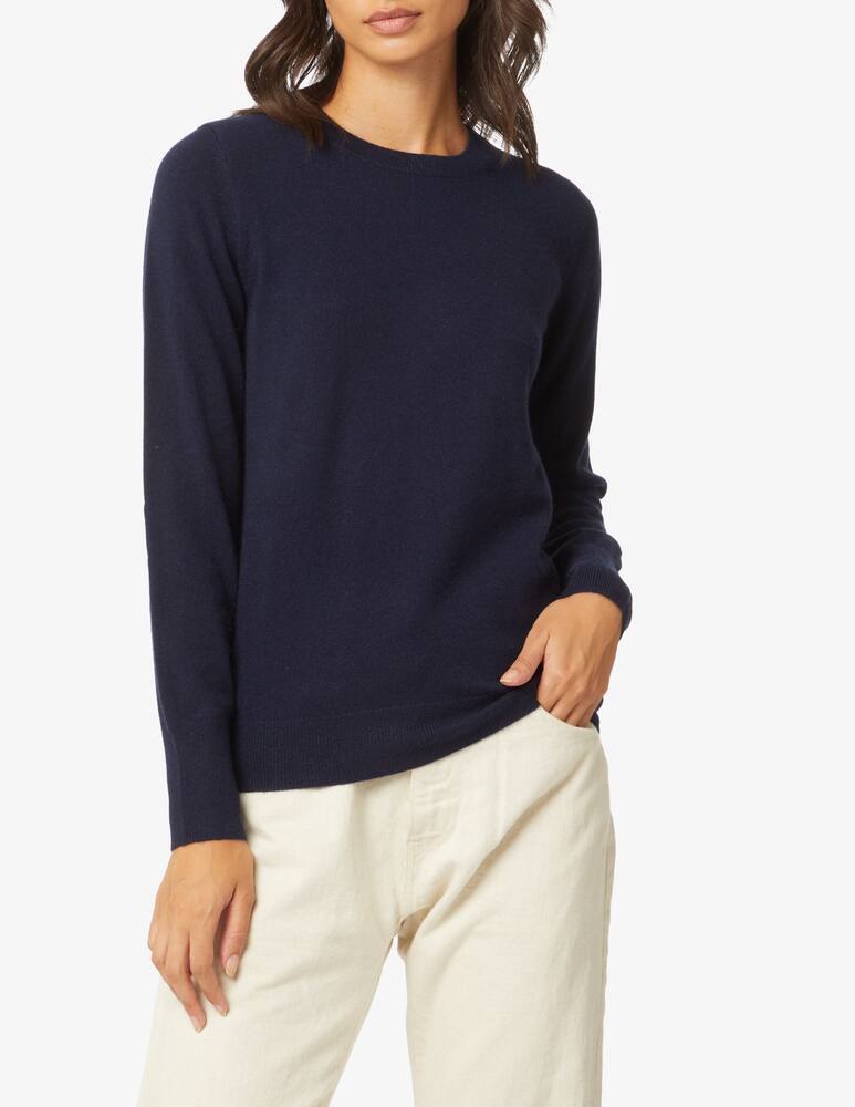 Pure Cashmere Maglione a manica lunga con costine girocollo - Blu - immagine 1 Pure Cashmere Maglione a manica lunga con costine girocollo - Blu - immagine 1