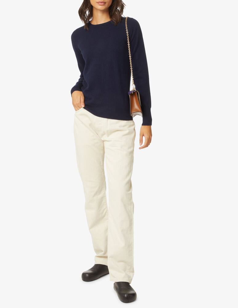 Pure Cashmere Maglione a manica lunga con costine girocollo - Blu - immagine 2 Pure Cashmere Maglione a manica lunga con costine girocollo - Blu - immagine 2