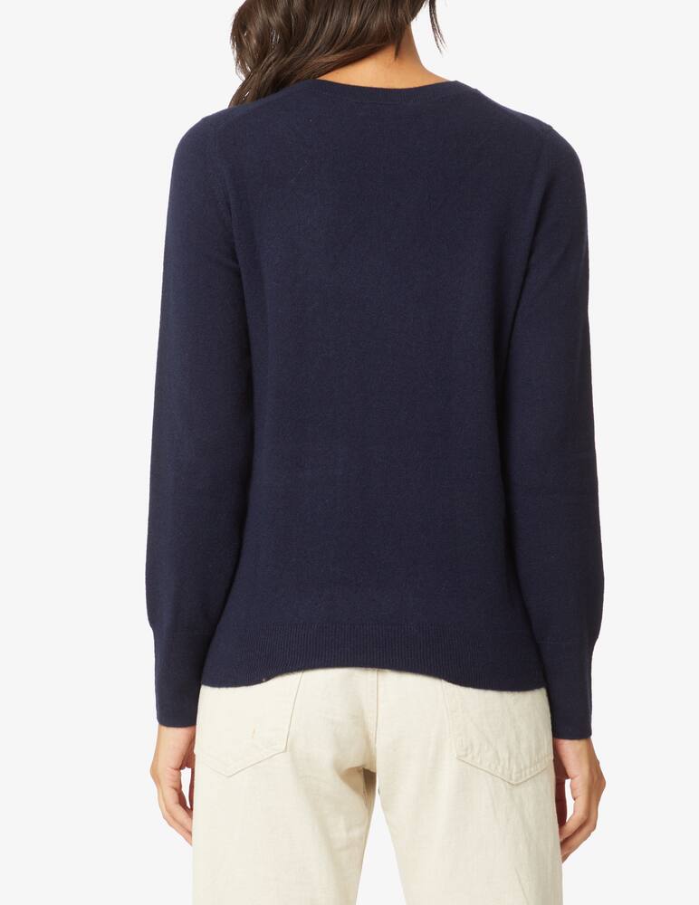 Pure Cashmere Maglione a manica lunga con costine girocollo - Blu - immagine 3 Pure Cashmere Maglione a manica lunga con costine girocollo - Blu - immagine 3
