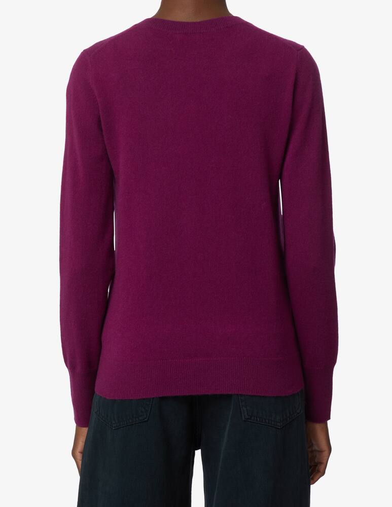 Pure Cashmere Ribbed crewneck long sleeves jumper - Violet - picture 3 Pure Cashmere Ribbed crewneck long sleeves jumper - Violet - picture 3