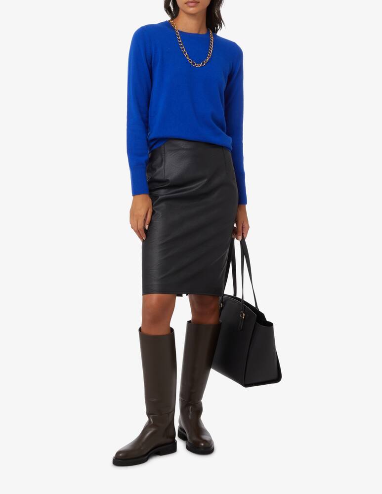 rinascente Pure Cashmere Ribbed crewneck long sleeves jumper  - Blue