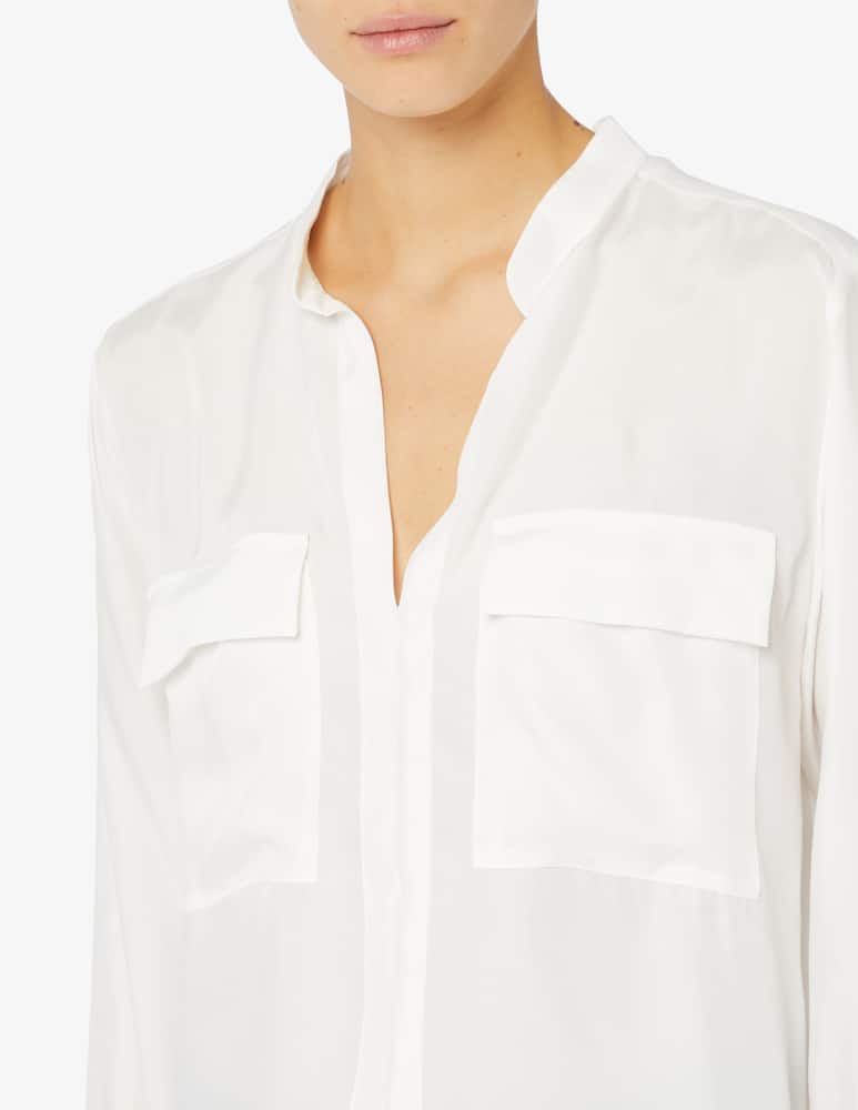 rinascente Face to Face Style Cupro cleo blouse with pockets
