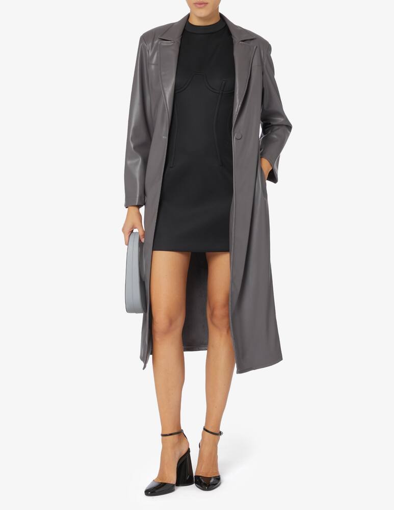 rinascente Face to Face Style Eva faux leather trench coat