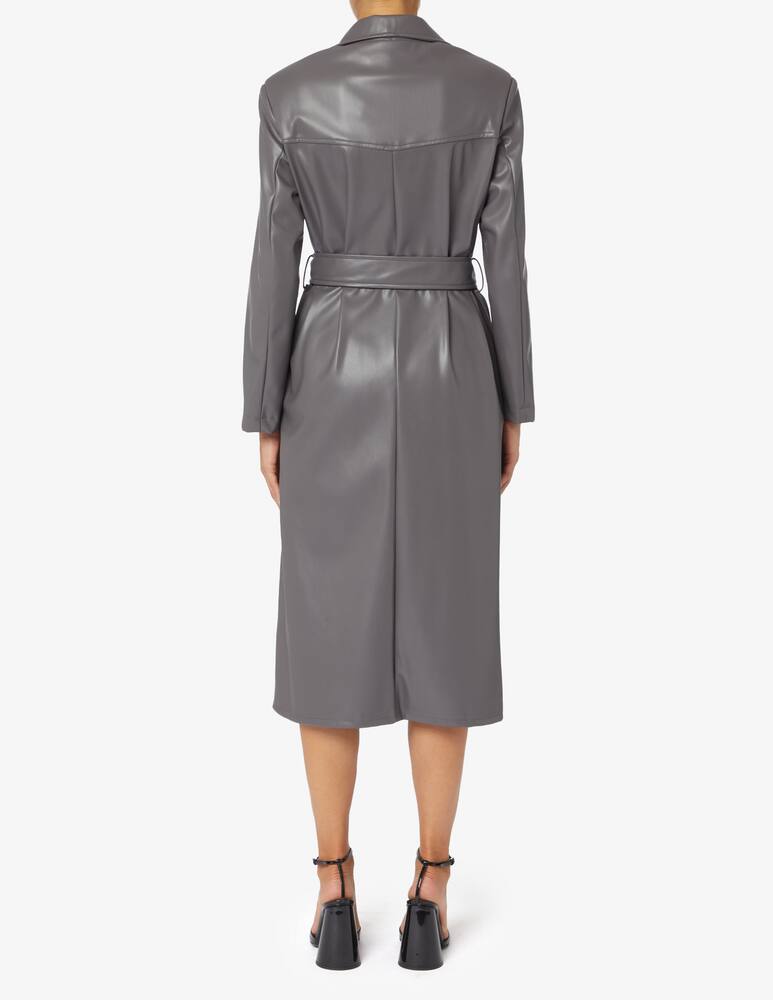 rinascente Face to Face Style Eva faux leather trench coat