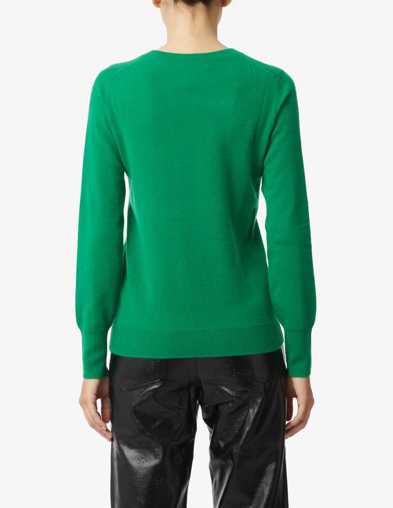 rinascente Pure Cashmere Ribbed crewneck long sleeves jumper  - Green