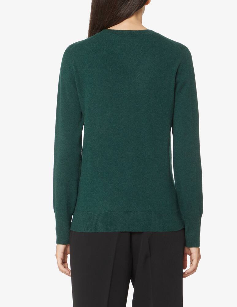 rinascente Pure Cashmere Ribbed crewneck long sleeves jumper  - Green