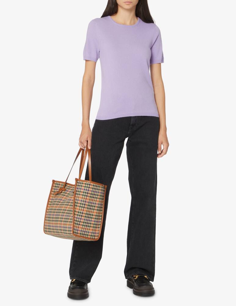 rinascente Pure Cashmere Short sleeved jumper crewneck - Violet