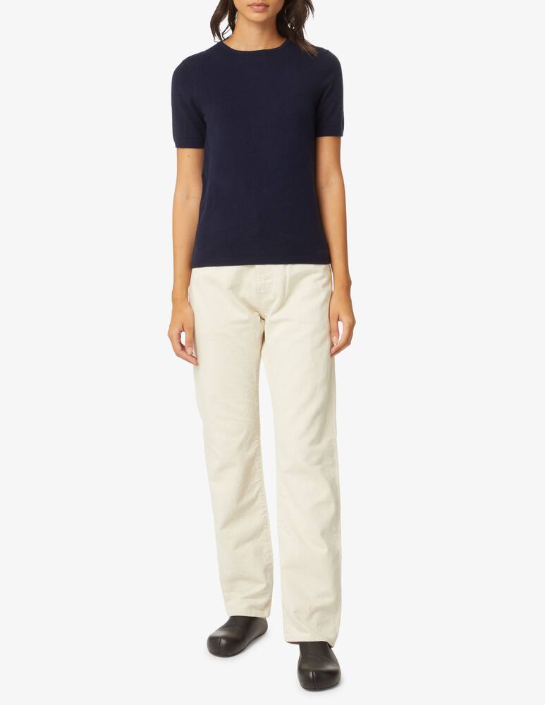 rinascente Pure Cashmere Short sleeved jumper crewneck - Blue