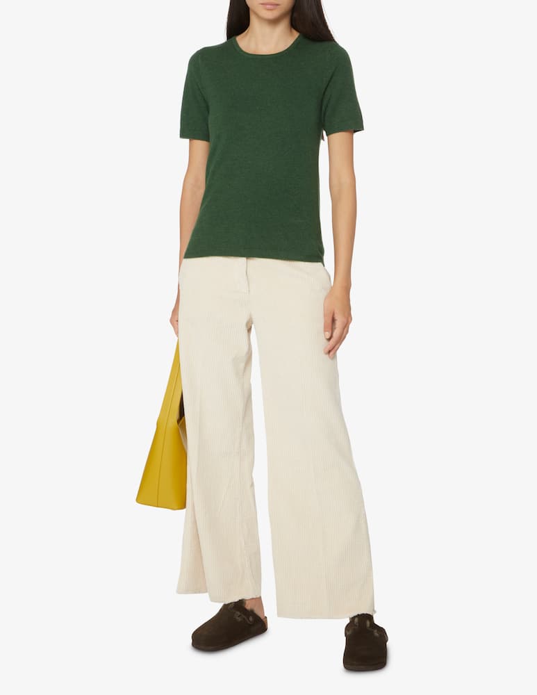 rinascente Pure Cashmere Maglione girocollo a manica corta  - Verde