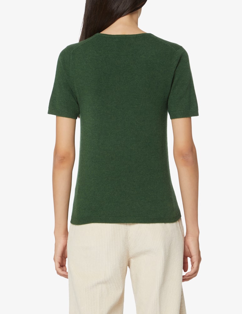 rinascente Pure Cashmere Maglione girocollo a manica corta  - Verde