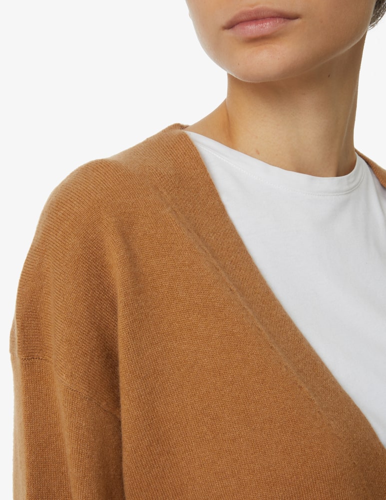 rinascente Pure Cashmere Cardigan a manica lunga con scollo a v - Marrone