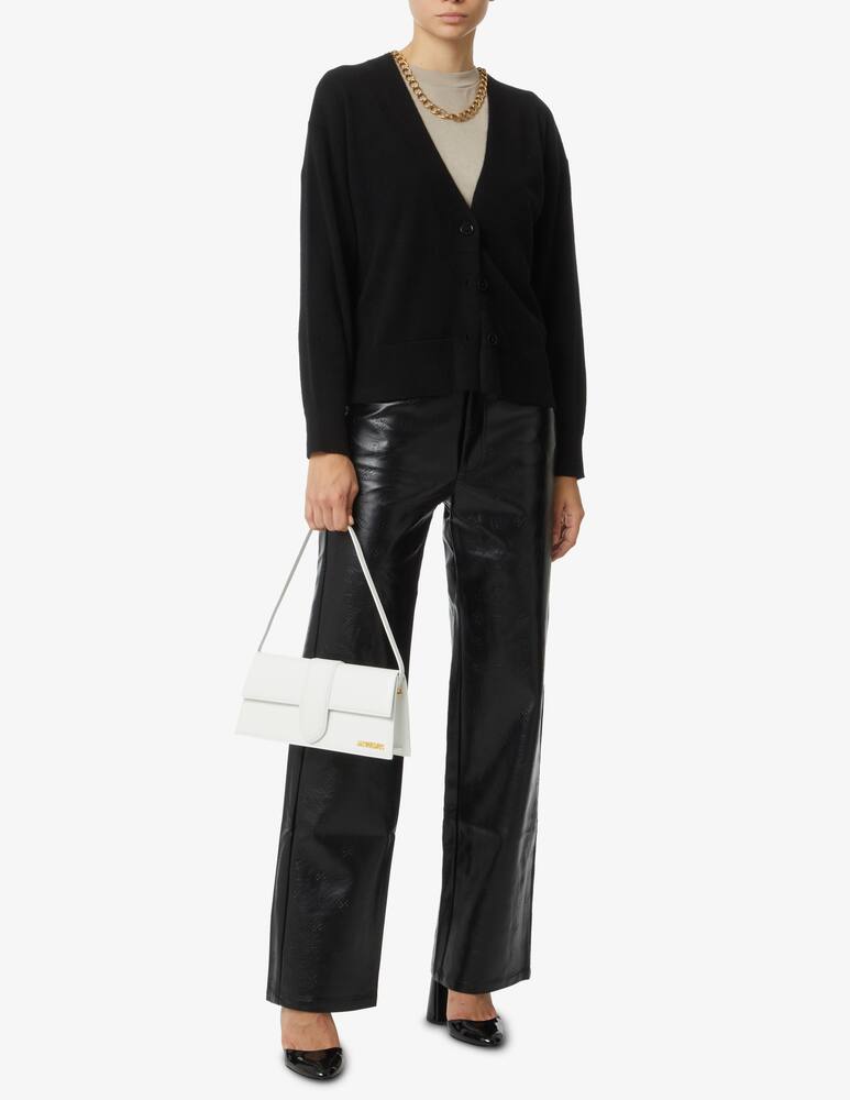 rinascente Pure Cashmere Cardigan a manica lunga con scollo a v - Nero