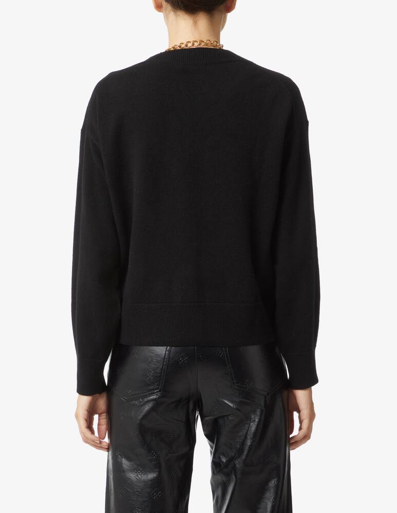 rinascente Pure Cashmere Cardigan a manica lunga con scollo a v - Nero