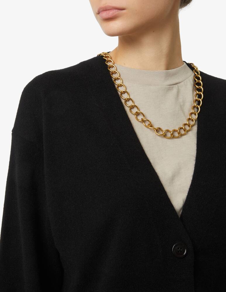 rinascente Pure Cashmere Cardigan a manica lunga con scollo a v - Nero