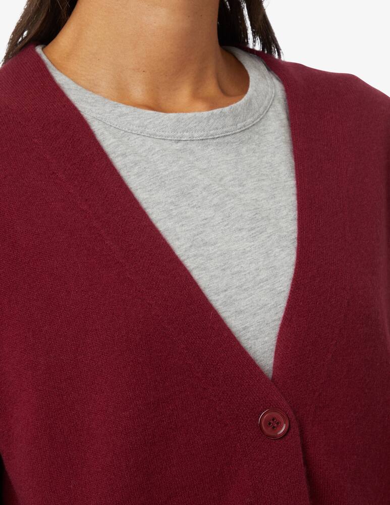 rinascente Pure Cashmere Long sleeved cardigan v neck - Red