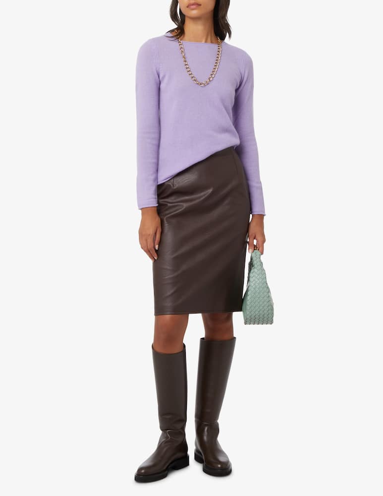 rinascente Pure Cashmere Boad neck jumper - Lilac