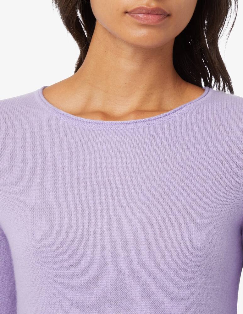 rinascente Pure Cashmere Boad neck jumper - Lilac