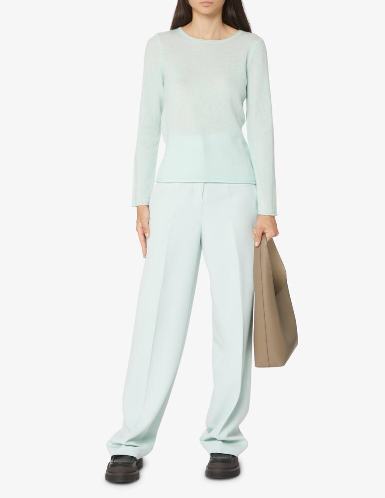 rinascente Pure Cashmere Boad neck jumper - Light blue