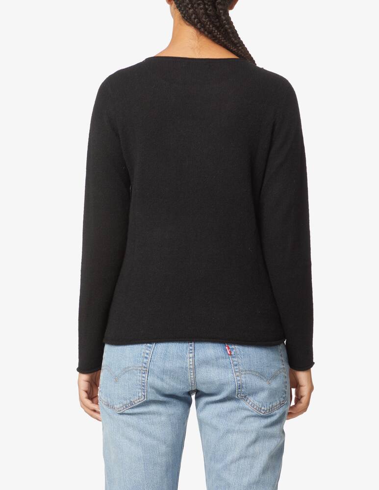 rinascente Pure Cashmere Boad neck jumper - Black