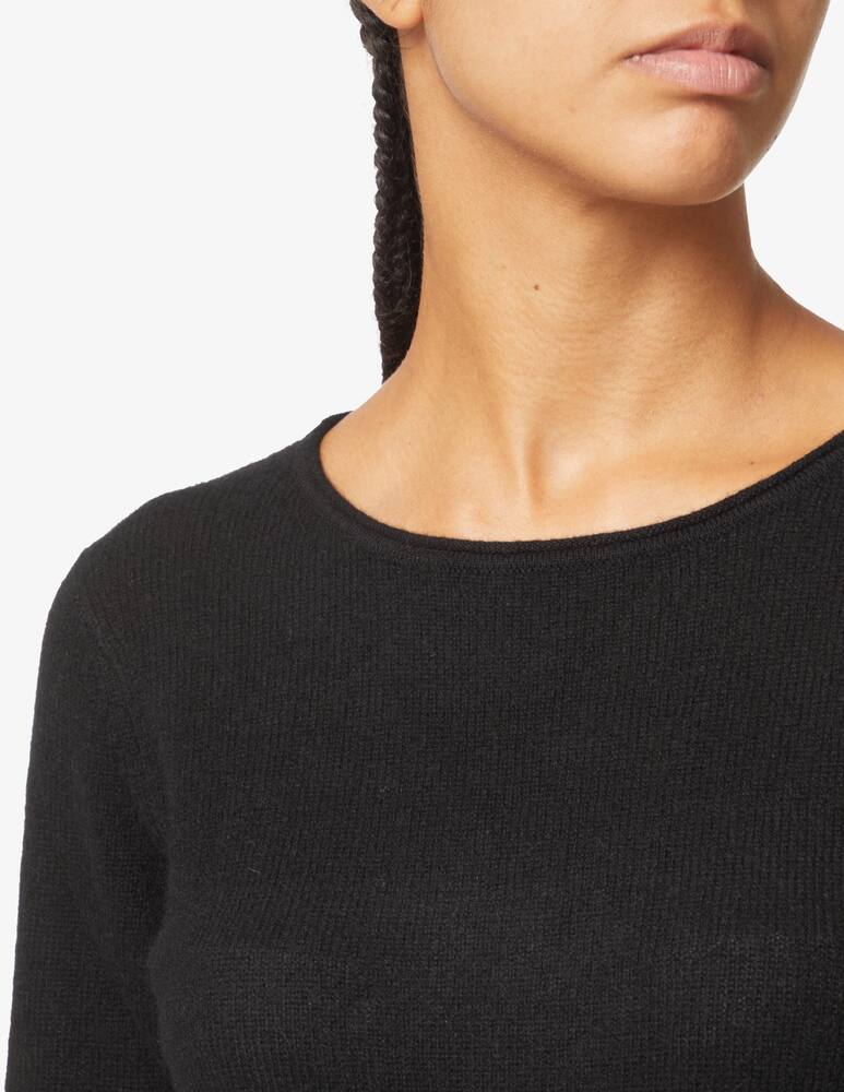 rinascente Pure Cashmere Boad neck jumper - Black