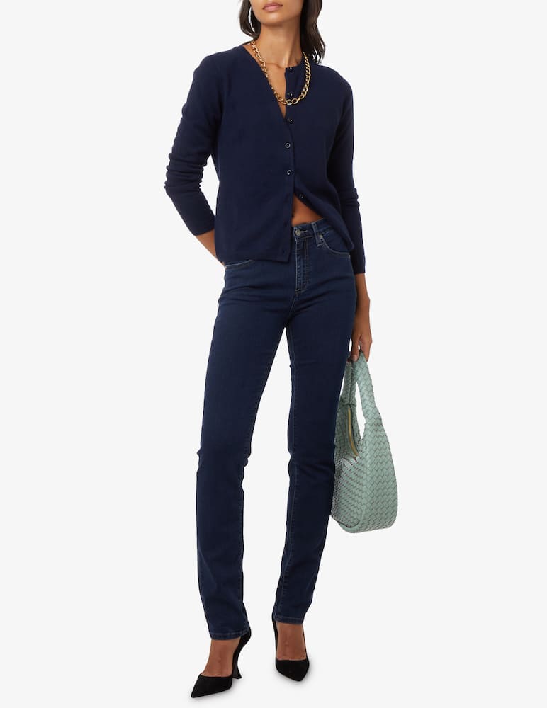 rinascente Pure Cashmere Maglione a manica lunga con scollo alla coreana - Blu