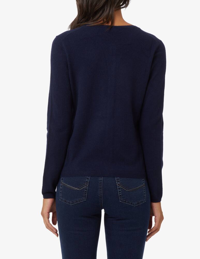 rinascente Pure Cashmere Maglione a manica lunga con scollo alla coreana - Blu