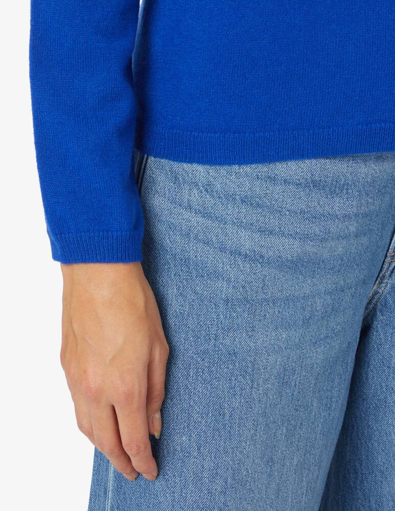rinascente Pure Cashmere Maglione a manica lunga con scollo alla coreana - Blu