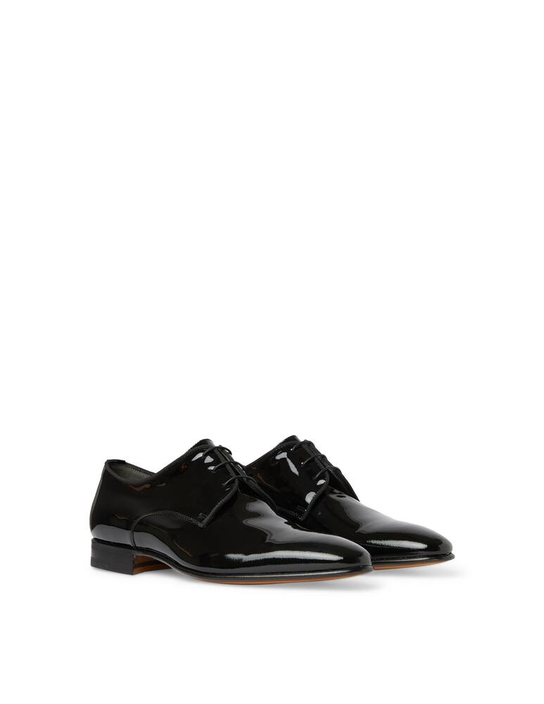 rinascente Moreschi Leather painted Derby shoes - black