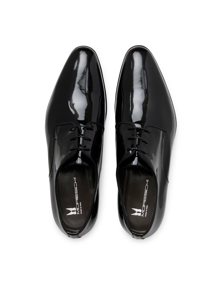 rinascente Moreschi Leather painted Derby shoes - black