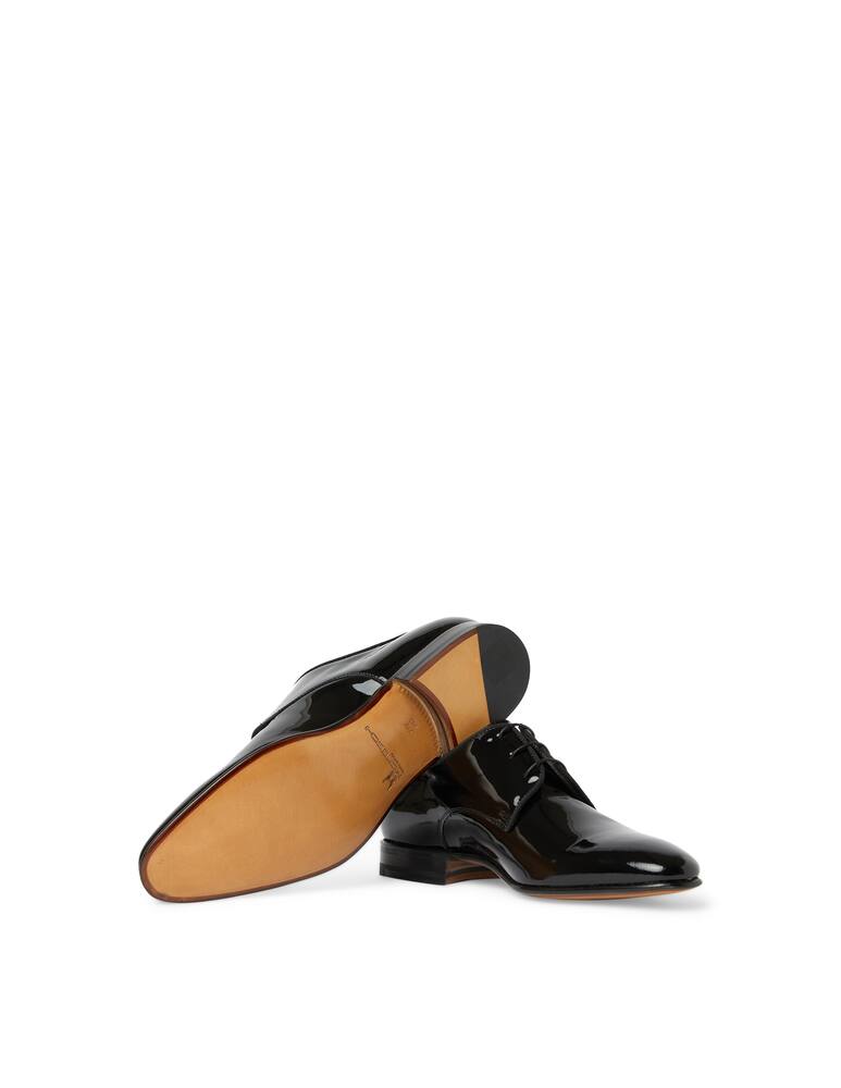 rinascente Moreschi Leather painted Derby shoes - black