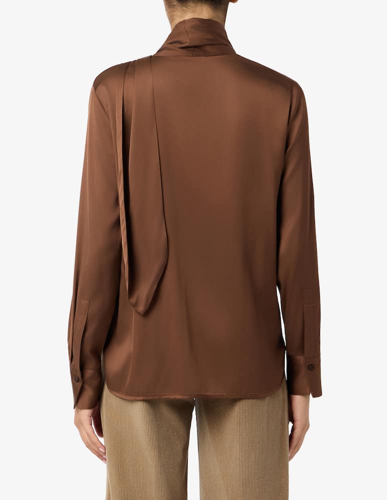 24.7 Studio Blusa con sciarpa in viscosa - immagine 3 24.7 Studio Blusa con sciarpa in viscosa - immagine 3