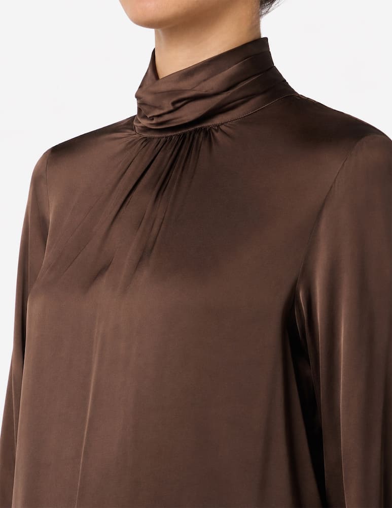 24.7 Studio Blusa in viscosa collo alto - immagine 4 24.7 Studio Blusa in viscosa collo alto - immagine 4