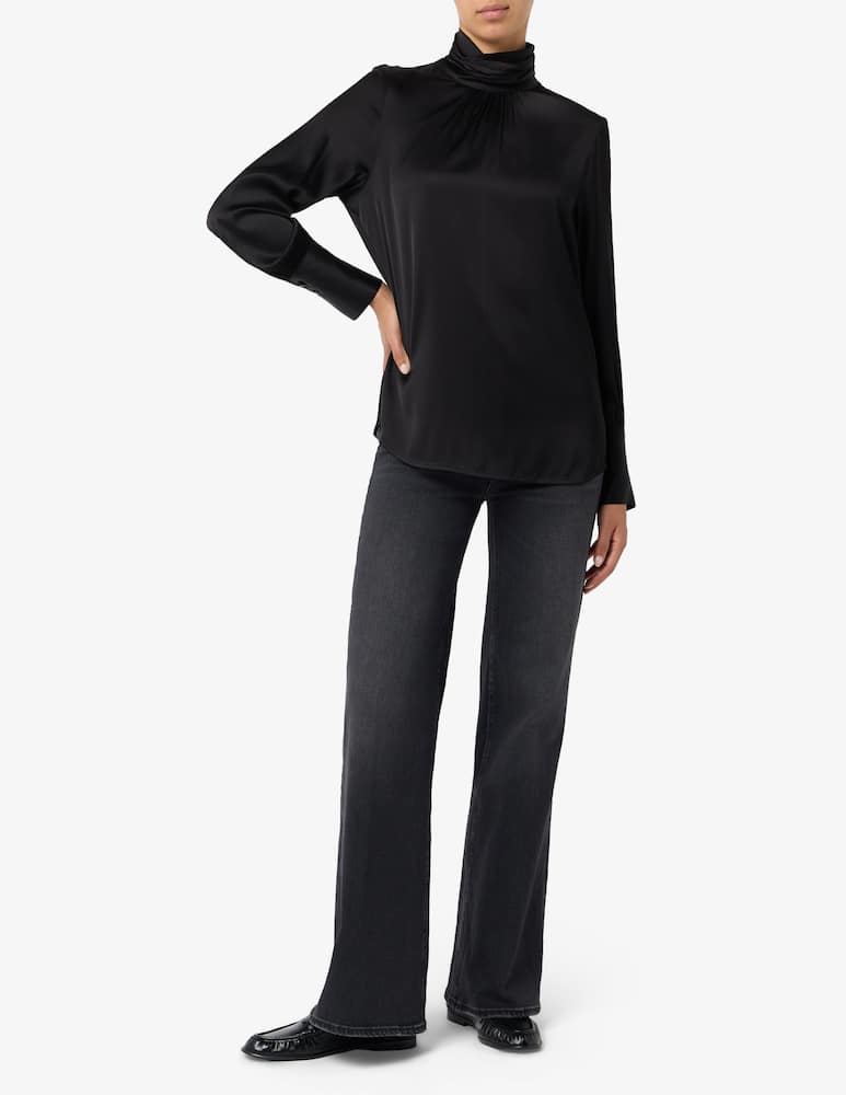 24.7 Studio Blusa a collo alto in viscosa - immagine 2 24.7 Studio Blusa a collo alto in viscosa - immagine 2