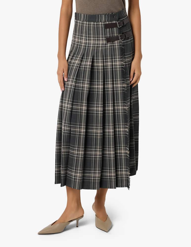 Weekend Max Mara Pleated tartan skirt - picture 1