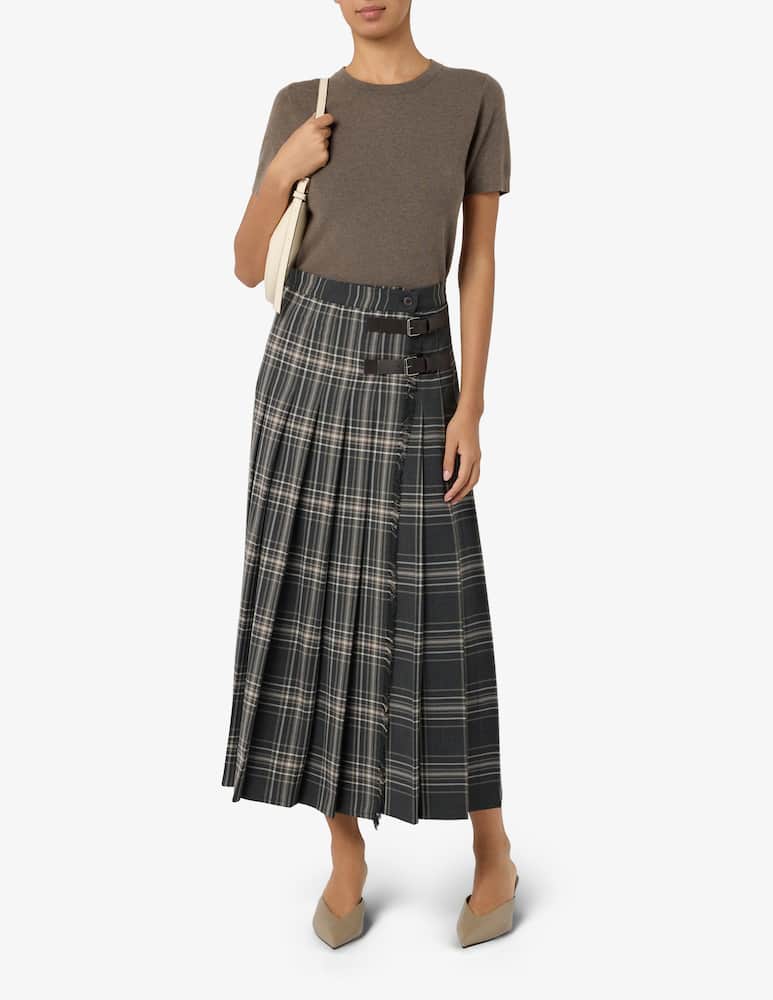 Weekend Max Mara Pleated tartan skirt - picture 2